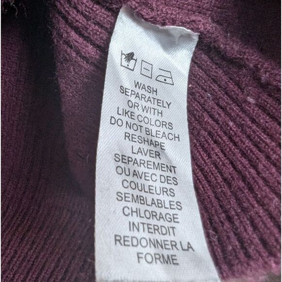 Alexander Bartlett wool Burgundy scoop-neck cropped sweater size S - Picture 2 of 6